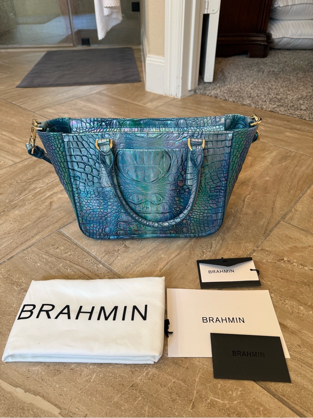 Brahmin Blue Topaz SMALL Ashlee Melbourne - RARE